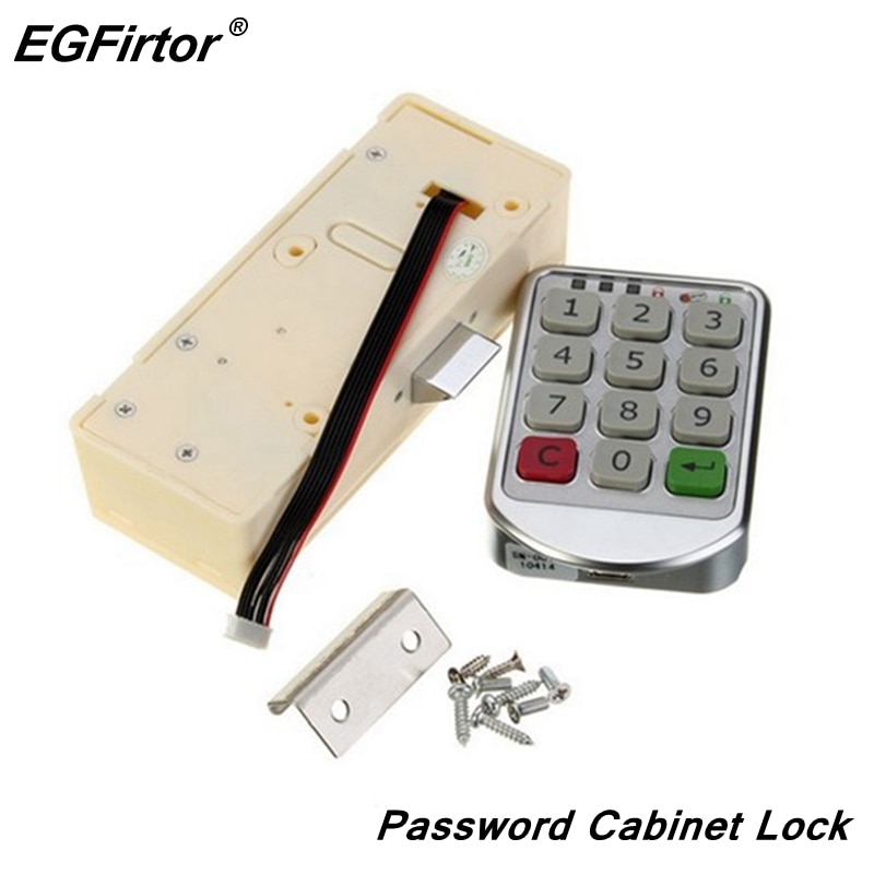 Smart Password Steel Door Lock Digital Electric Wooden Cabinat Alarm Home Smart Lock For Bathroom GYM Sensor Lock File Cabinet