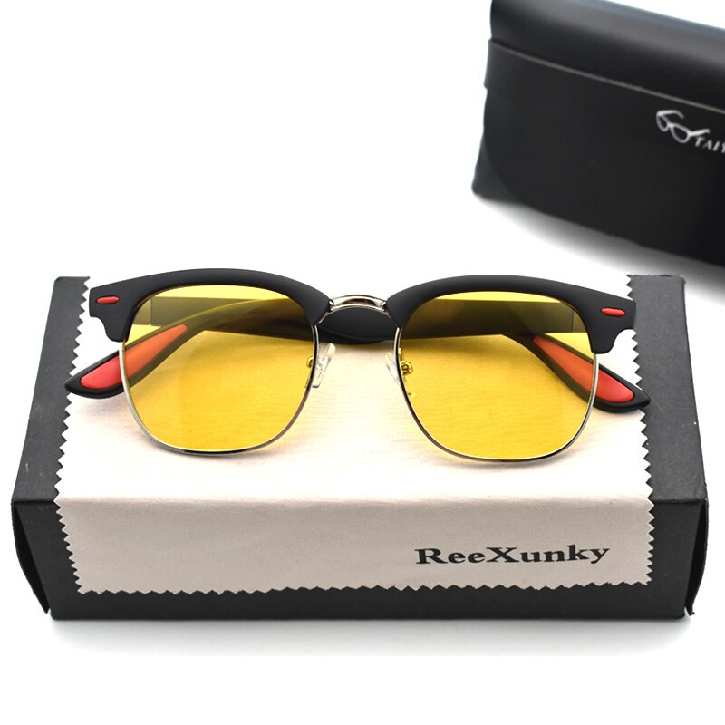 Nachtsicht Gläser Männer Gelb Objektiv Anti Blendung Nacht Fahren Sonnenbrille