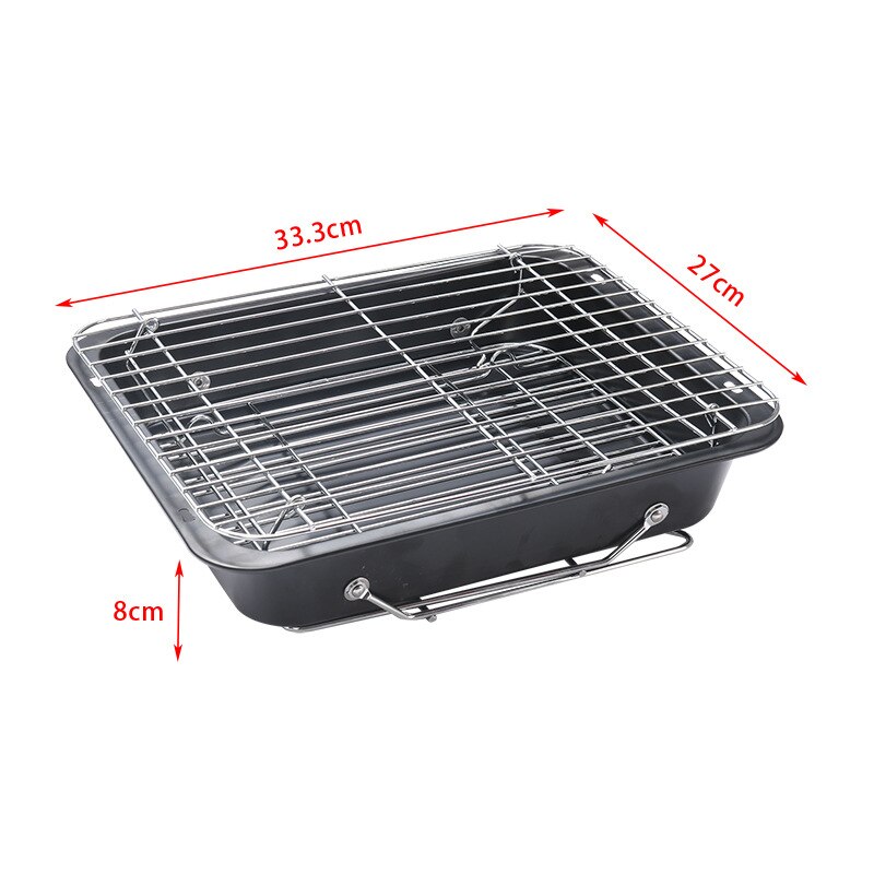 Portable Metal Barbecue Charcoal Grill with Nets Kitchen BBQ Accessories Yard Outdoor Cooking Tools Utensils