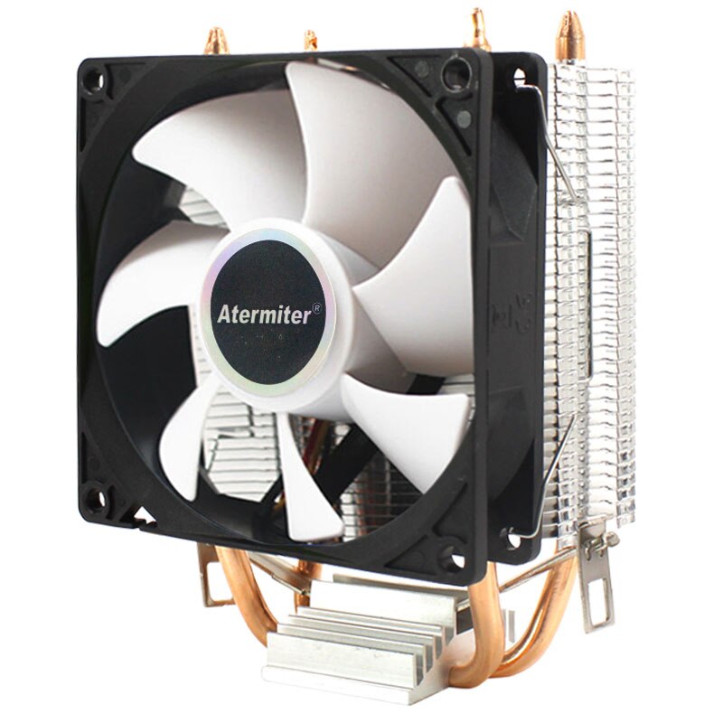 CPU Cooler 6 Heat-Pipes Dual-Tower Cooling 9cm RGB Fan LED Fan Support 3 Fans 3PIN CPU Fan For AMD And For Intel: 1 Fan 3pin White