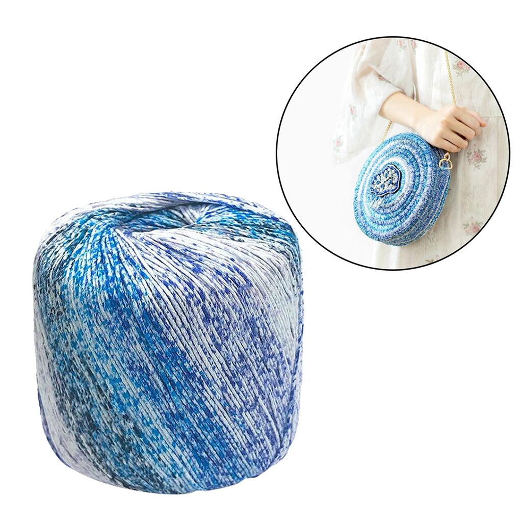 Cotton Yarn 100% Cotton Crochet And Lightweight Knitwear: Blue