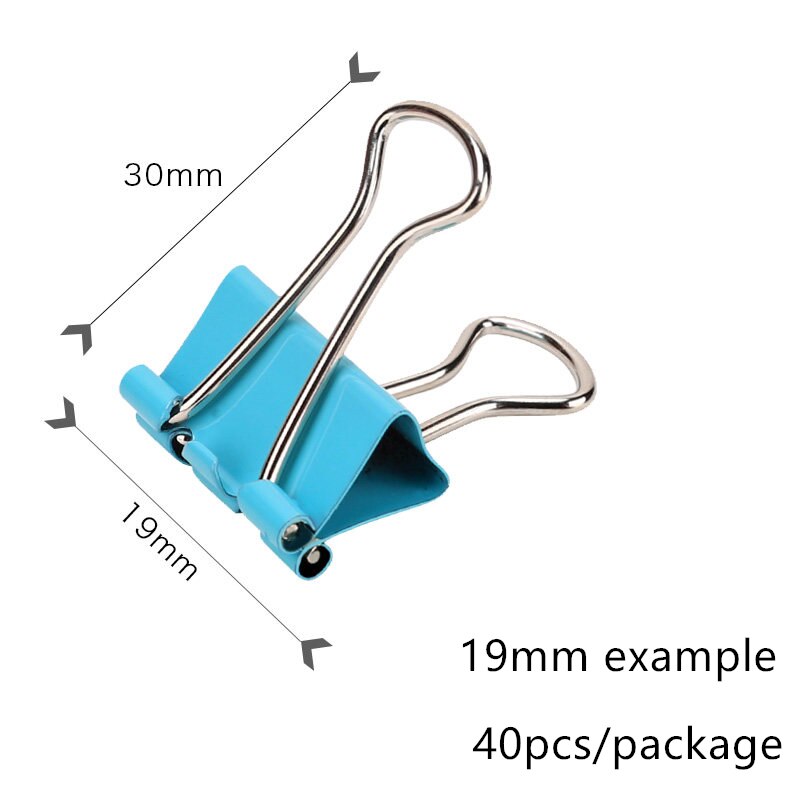 Full set Colorful Metal Binder Clips paper clip Office Stationery Binding supplies 15mm/19mm/25mm/32mm/41mm/51mm can choose