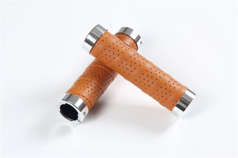 Empuñaduras Retro de microfibra para bicicleta, accesorio para manillar de bicicleta, informal, transpirable, para Brompton, plegable, 4 colores, hecho a mano: khaki