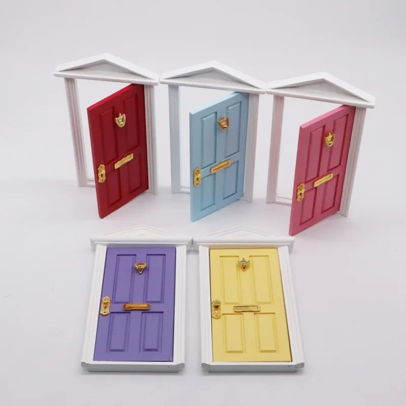 Porte d'elfe Miniature en bois, porte féerique, Mini maison, accessoires, jouet de jeu, pour enfants, meubles, Simulation Miniatures