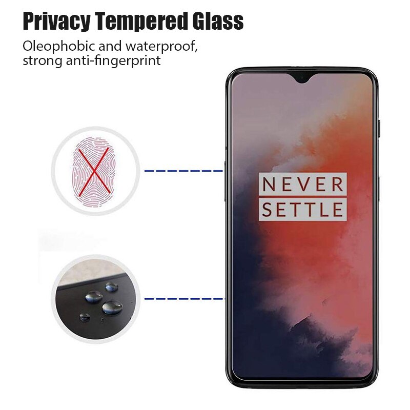 3D Privacy Gehard Glas Voor Oneplus Nord8T N100 N10 5G 7T 6T Volledige Cover Beschermende Glas Voor 7 6 5 Screen Protector