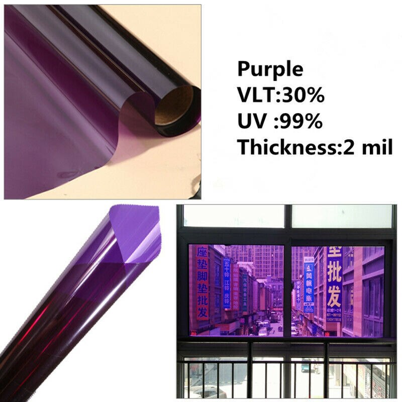 50cmx1000cm(20''x394'') Self Adhesive Purple Tint Film For Decorative Vinyl Film