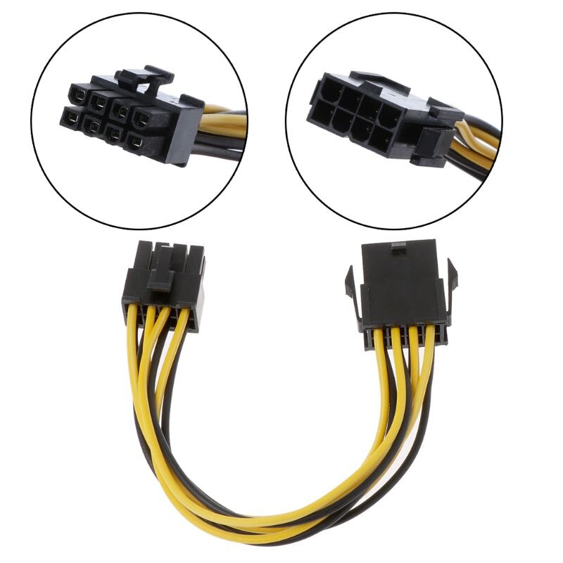 8Pin Om 8Pin Atx Cpu Eps Man-vrouw Power Verlengkabel Psu Moederbord Power Extension Adapter Kabel 18 Cm