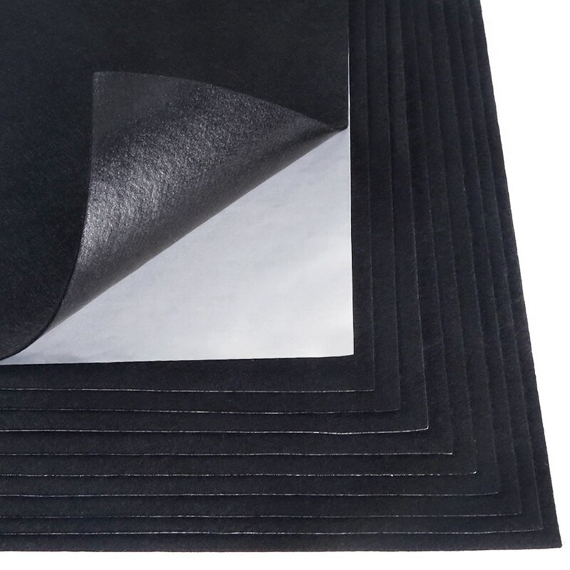 Black Adhesive Back Felt Sheets Fabric Sticky Back Sheets Self-Adhesive Durable And Water Resistant, 10 PCS CNIM