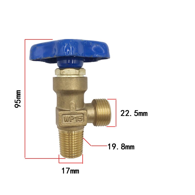 WP-15 Small Argon Gas Cylinder Valve Cylinder Head Assembly Small Teeth And Big Teeth Style: SMALL TEETH