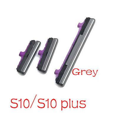 SIde Volume Button + Power ON / OFF Buttton Key Set For Samsung Galaxy Note 8 S8 S9 S10 Plus Replacement Parts: S10 plus Grey