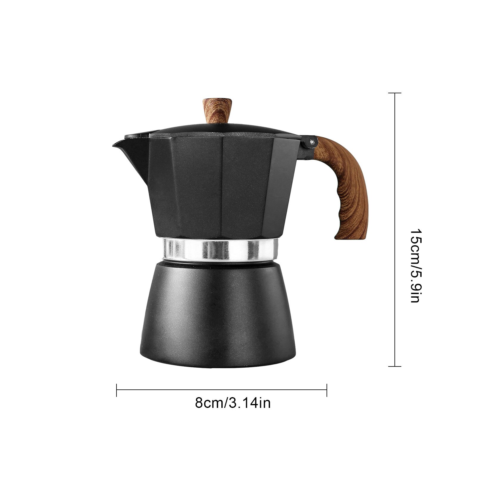 150/300ML Coffee Maker Aluminum Mocha Espresso Percolator Pot Coffee Maker Moka Pot Stovetop Coffee Maker