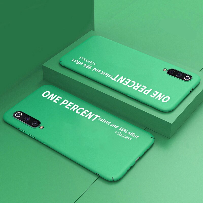 Funda delgada mate con letra de color caramelo ADKO para Xiaomi mi 9 funda dura para teléfono mi 9 para Xiaomi mi 9 se: For Xiaomi Mi 9 se / Green A