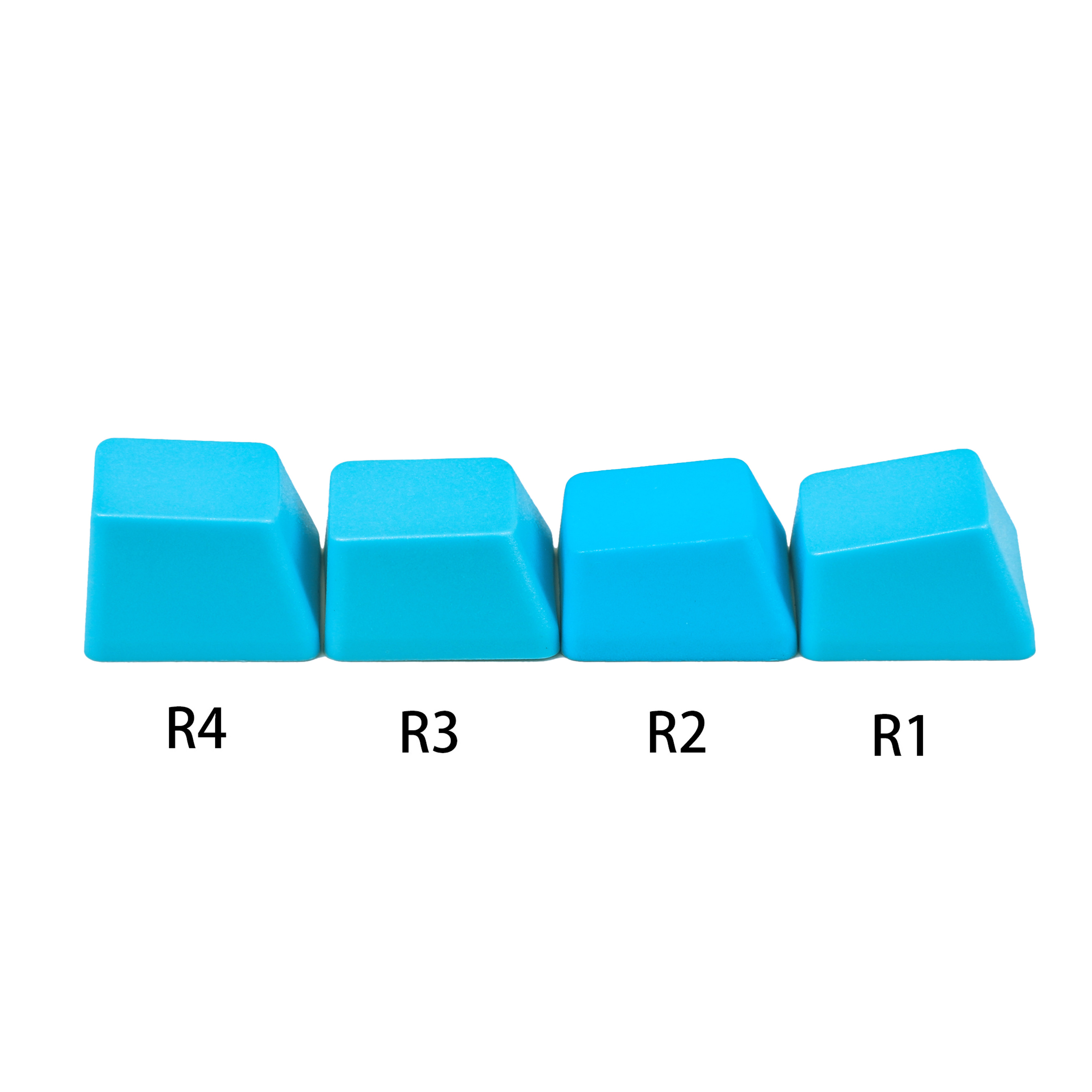 1u R1 R2 R3 R4 teclas personalizadas alfanuméricas de perfil OEM PBT grueso en blanco para teclas DIY