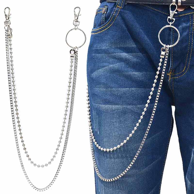 Straße Big Ring Anhänger Schlüssel Kette Rock Punk Hose Hipster Schlüssel Ketten Hose Jean Keychain HipHop Portachiavi Kpop Zubehör: 75