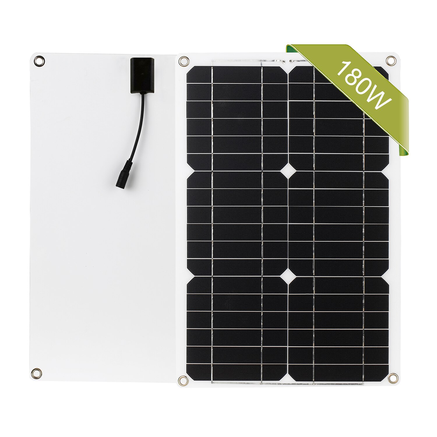 180W 12V Solar Panel Kit Off Grid Monocrystalline Module with Solar Charge Controller SAE Connection Cable Kits Solar Power: Without Controller