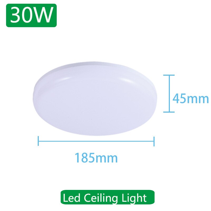 Led Panel Light 220V Led Ceiling Lamp Light Surface Mounted Round 15W 20W 30W 50W Indoor Decoration Downlight Bathroom Bedroom: 30W Ceiling Light