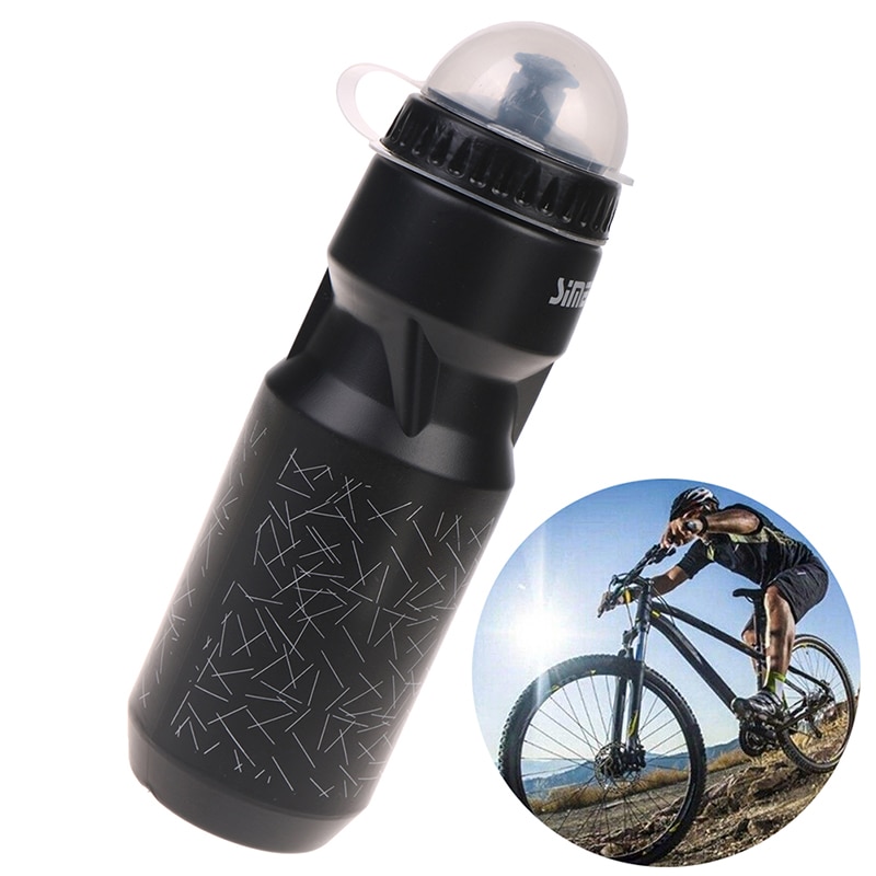 Draagbare 750Ml Zwarte Mountainbike Fiets Sport Fles Buitensporten Essentiële Water Fles