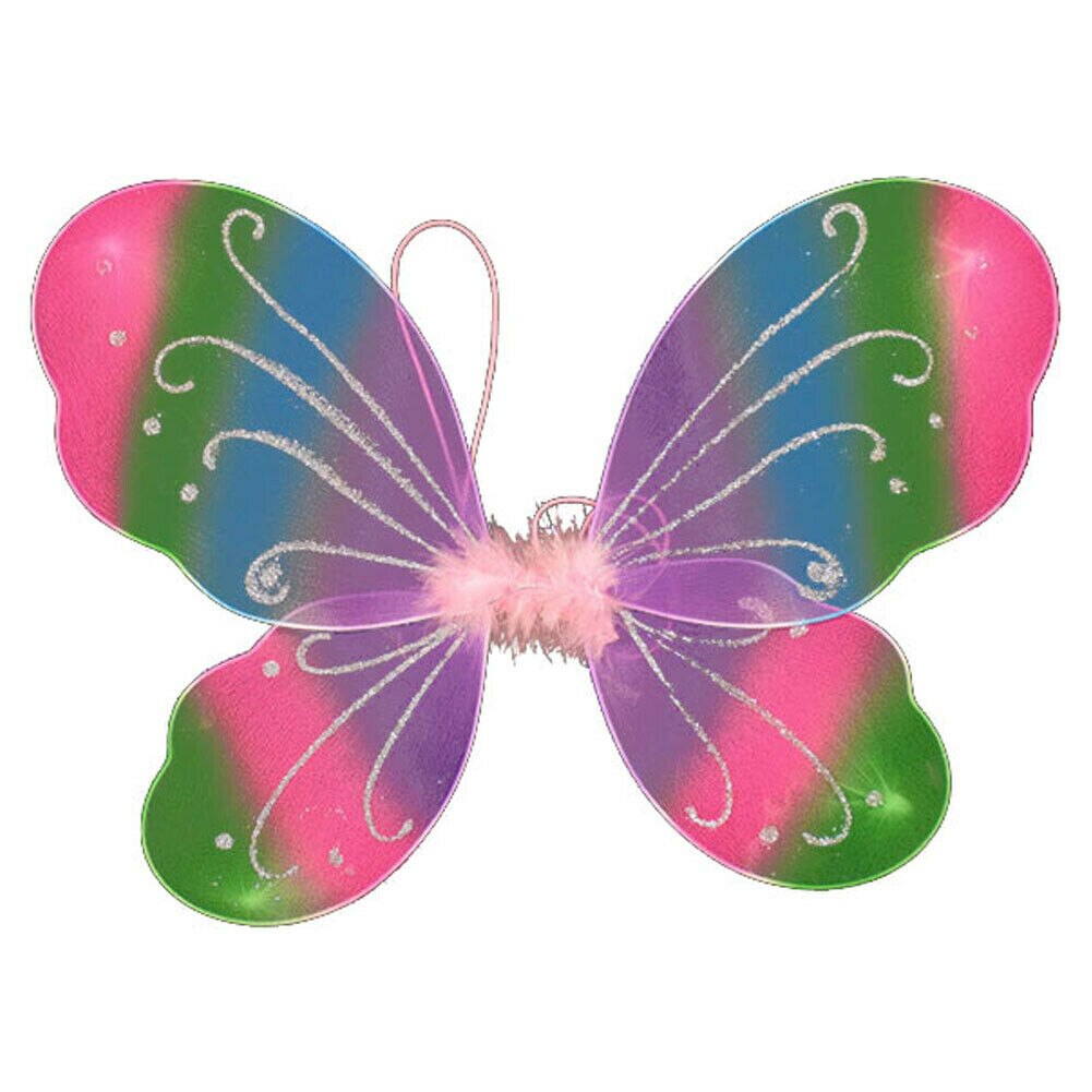 Volwassen Kid Fairy Vleugels Fancy Dress Party Kostuum Dressing Up Party Prop Diy Decoratie 35Cm X 42Cm: Mult Pink