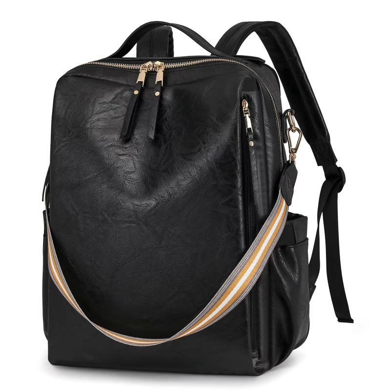 Rucksack-Geldbörse für Damen, wasserdichter PU-Leder-Rucksack, Diebstahlschutz, leicht, modisch, Mehrzweck-Reise-Umhängetasche, Handtasche