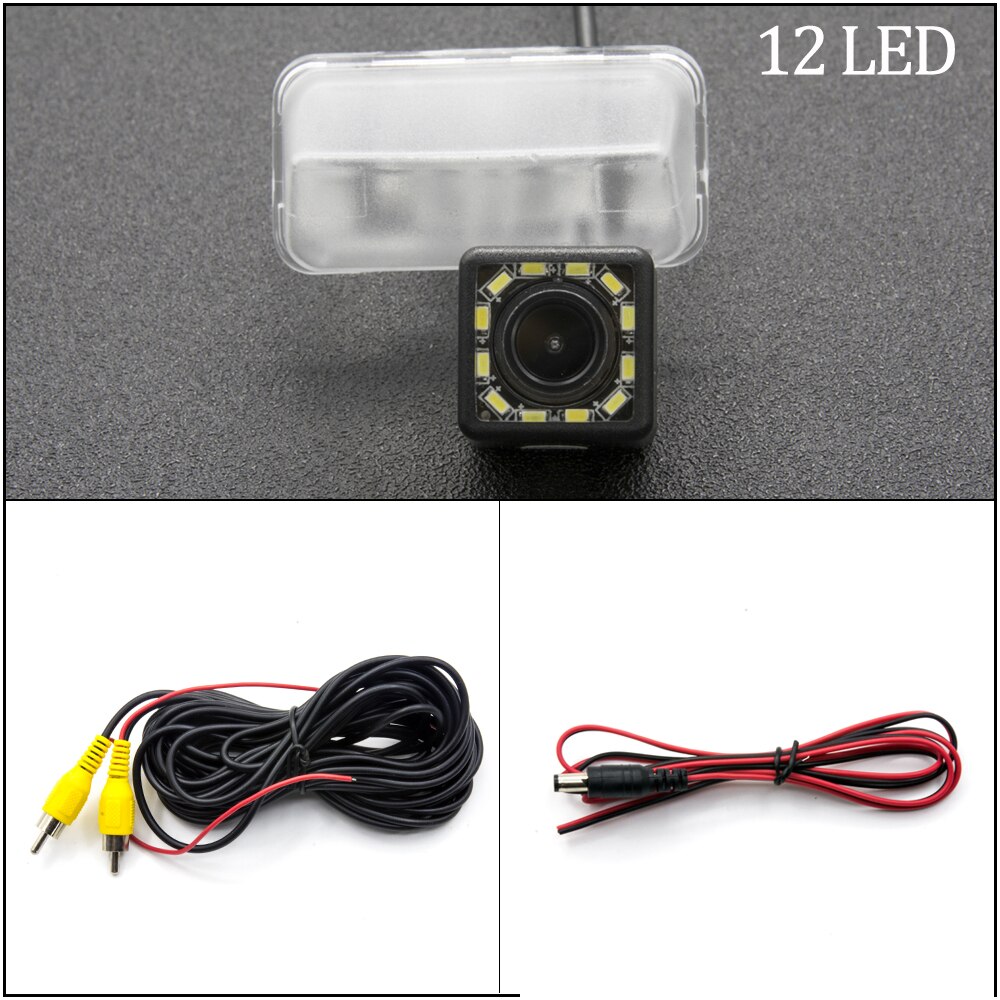 Telecamera posteriore per veicolo per Citroen C3/C3 picasso MK1 2002-2009 Berlingo MK2 2008-2017 tenere sotto controllo di parcheggio retromarcia per auto: 12 LED telecamera