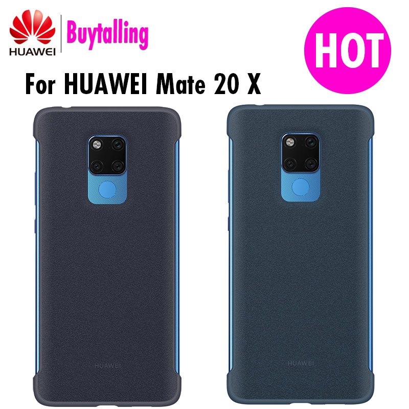 Originele Officiële Huawei mate 20 X leather case met pu voor Back Cover HUAWEI Mate 20 X Case cover