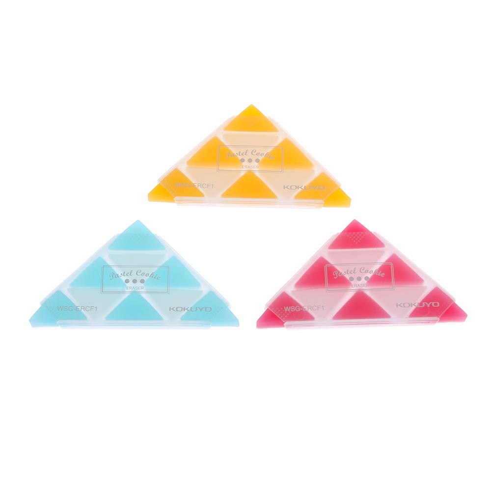Borradores de goma triangulares creativos para estudiantes, pluma Flexible y duradera, papelería, suministros escolares para niños, 1 Uds.