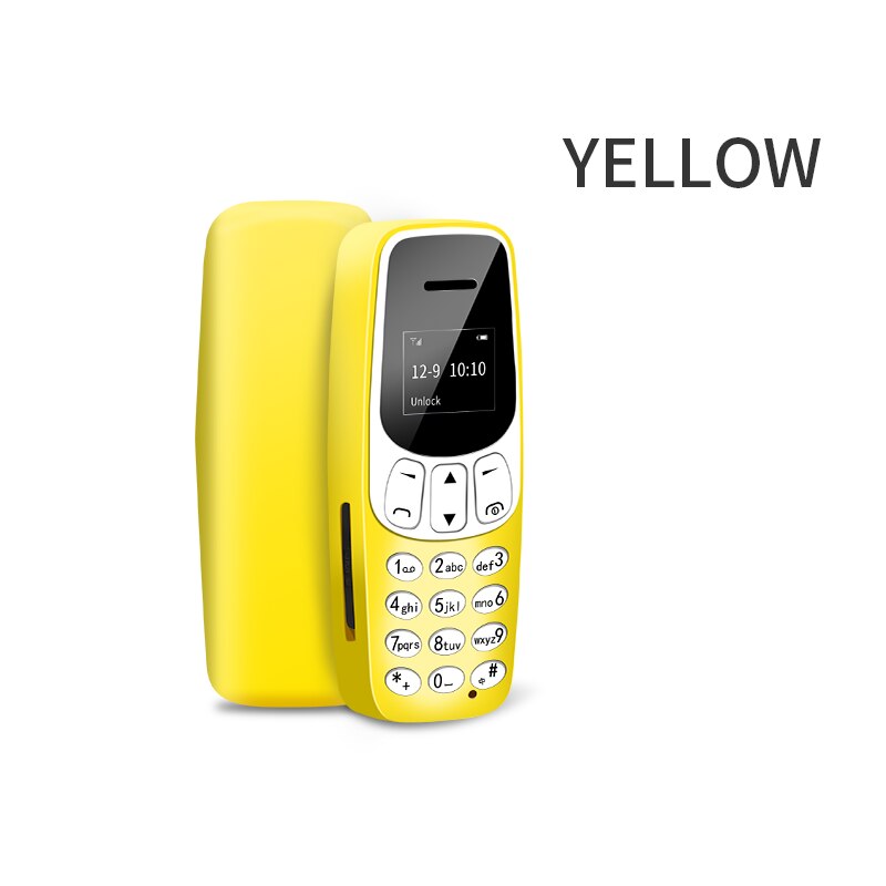 Mini kids Mobile Phones Bluetooth Dialer Earphone Magic Voice FM radio SIM Card Low Radiation MP3 Cell Phones PK J9 7S+ K8 BM70: J7 Yellow