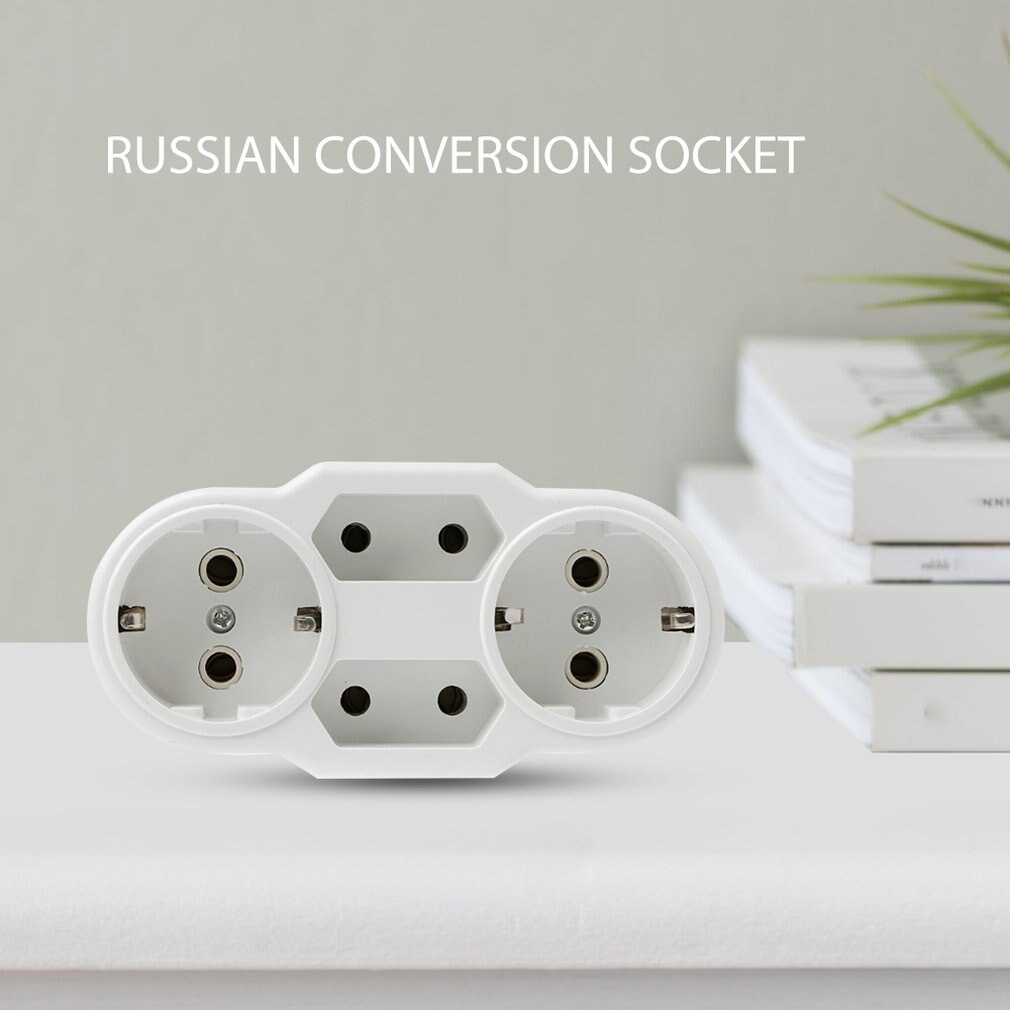 Russian Conversion Socket Russian Conversion Plug Portable Power Outlet Plug 1 To 4 Port Conversion Power Adapter