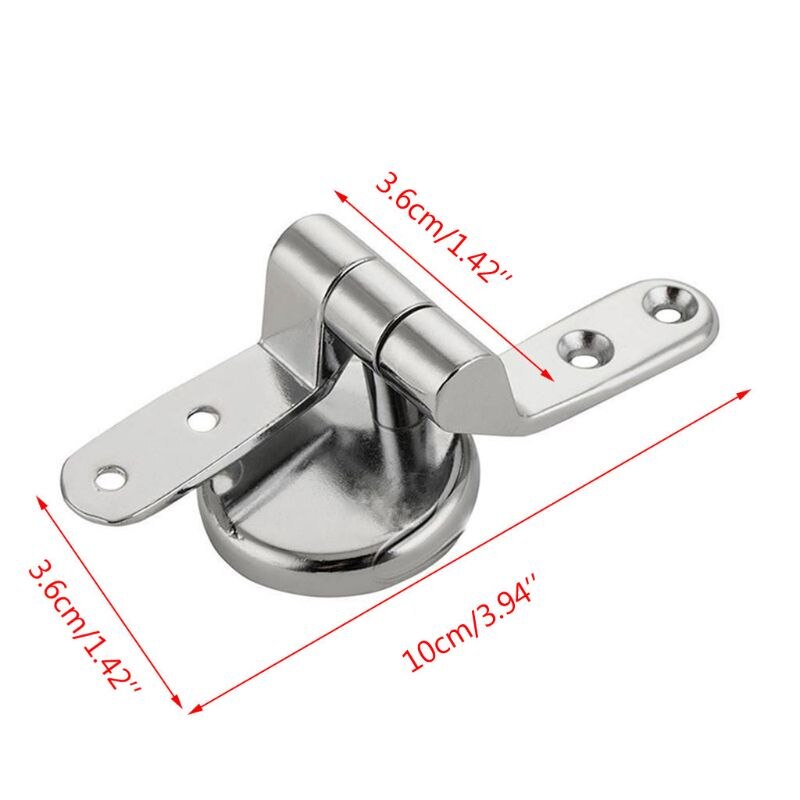 Alloy Toilet Seat Hinges Mountings Set Chrome with Screws For Toilet Accessories