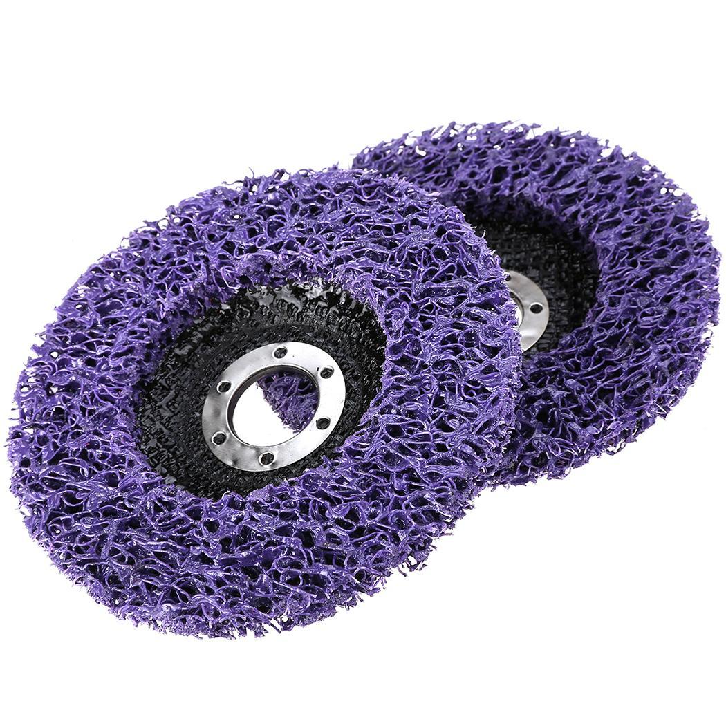 1 ud./2 piezas. 125mm cinta de polietileno resistente disco abrasivo rueda eléctrica removedor de pintura Kit de accesorio de molienda para coches la motocicleta de: purple 2pcs