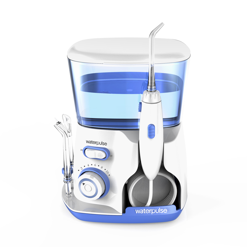 Waterpulse – fil dentaire électrique V300, irrigateur, réservoir d'eau de 800ml, nettoyage et nettoyage des dents: Blue / L'UA