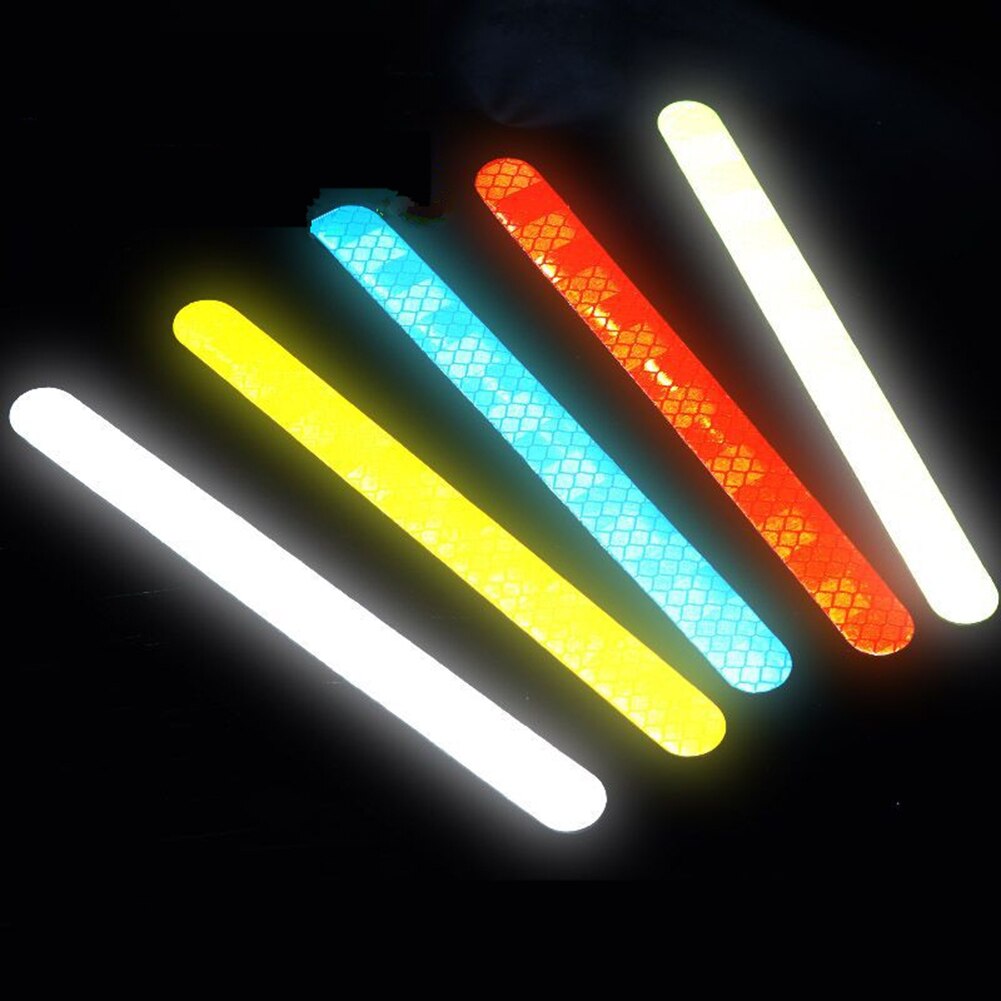 Car Stickers 2Pcs Car Reflector Rearview Mirror Reflective Sticker Truck Vehicle Strip Tape Car Exterior Reflective Strips