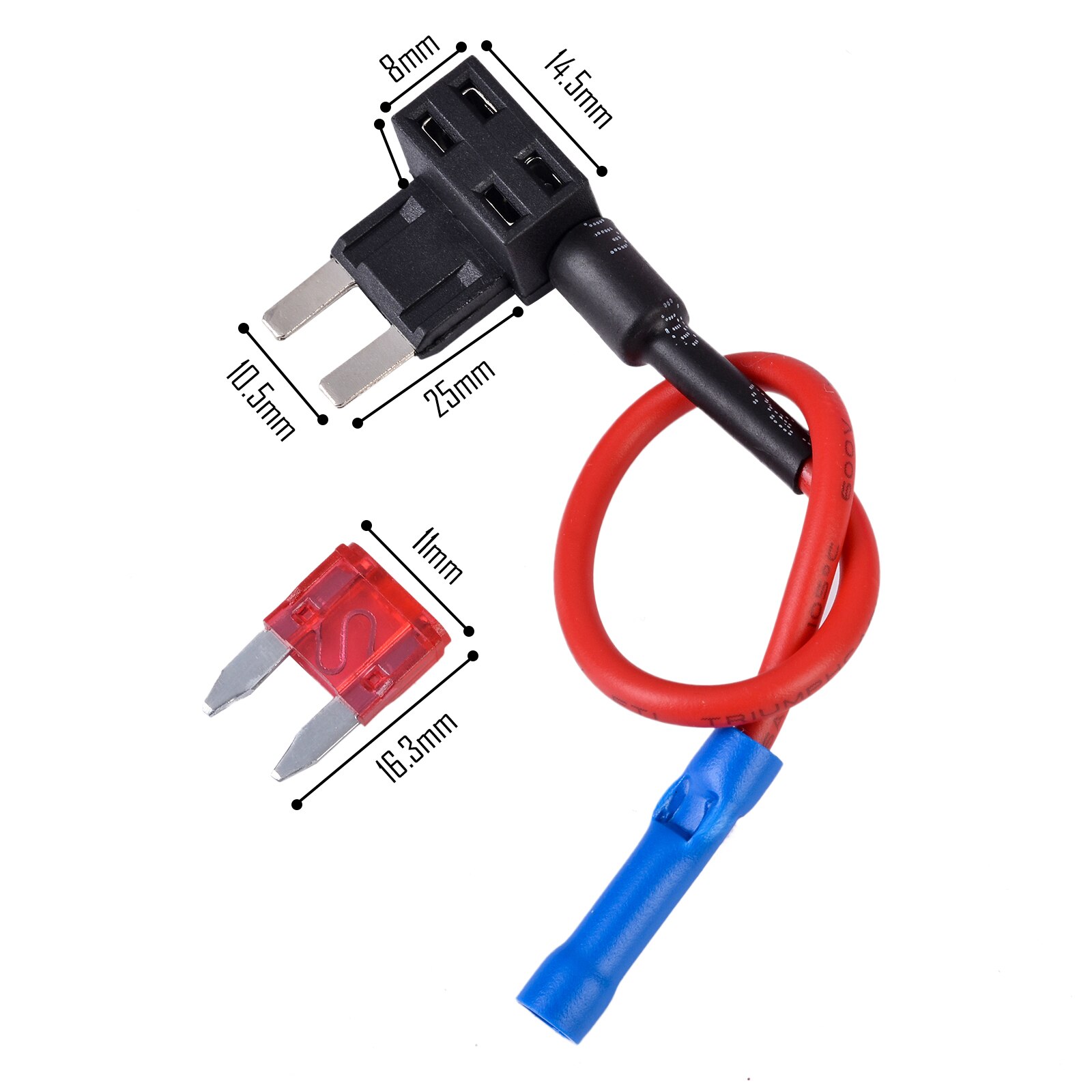 1 Pc Auto Zekering Splitter Houder Adapter Mini/Kleine/Medium 12V Voeg Een Circuit Piggy Back Zekering tap Adapter Accessoires: Zilver