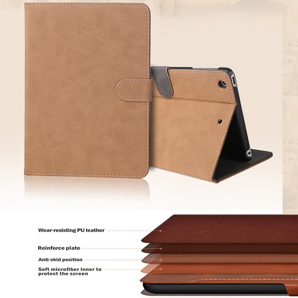 Scrub leren hoesje voor ipad 10.2 , wake-up/sleep cover, hoesje voor ipad air 2 9.7 hoesje voor ipad 7th generatie