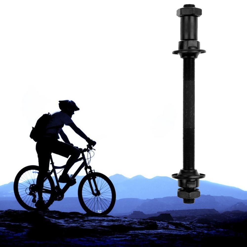 Svart mountainbike nav axel ihålig axel cykel fram/bak mountain shaft nav axel bakaxel solid spak cykel framaxel  r0 m 6
