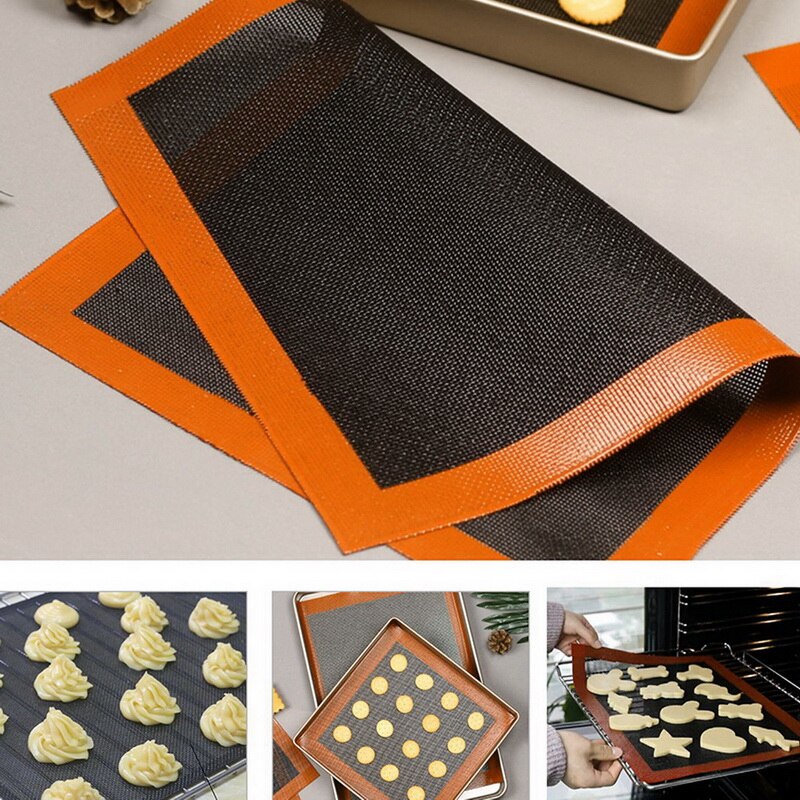 Perforeret silikone bagemåtte non-stick bageovn liner til cookie / brød / makron / kiks køkkenredskaber