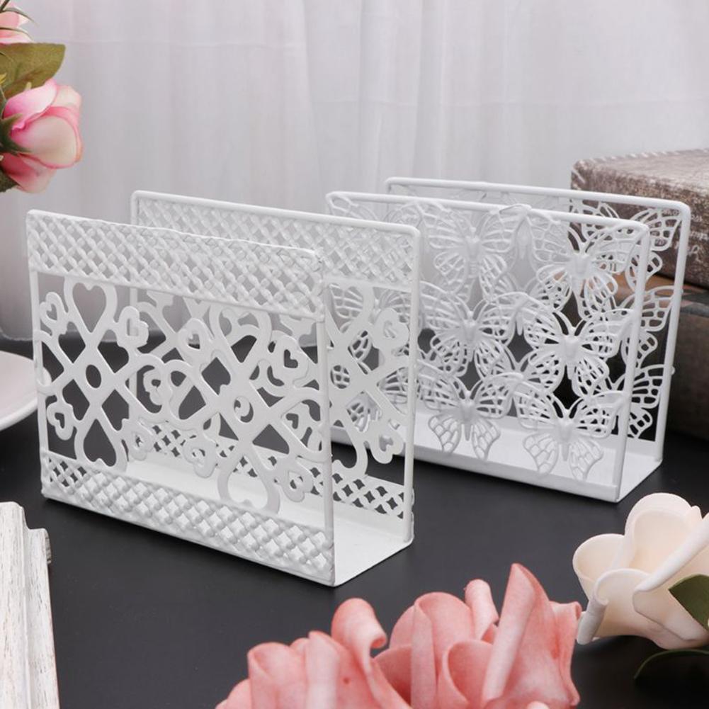 Holle Metalen Servet Rack Box Servet Houder Papieren Handdoek Dispenser Tissue Rack Serviette Holder Organizer Eettafel Decoratie