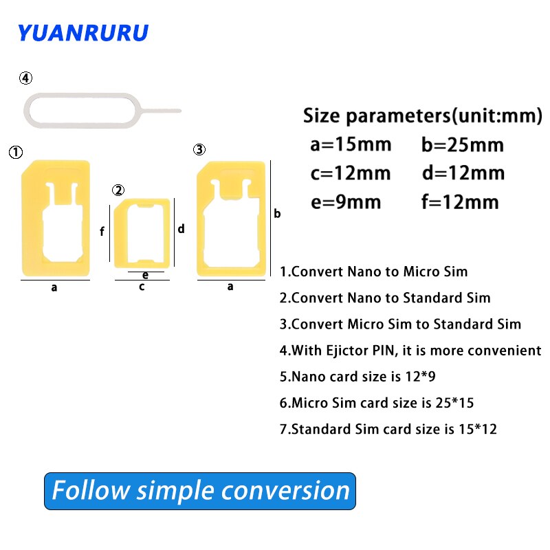 Credit Card Size Slim SIM Adapter Kit with TF Card Reader &amp; SIM Card Tray Eject Pin SIM Card Holder For iPhone Huawei Xiaomi