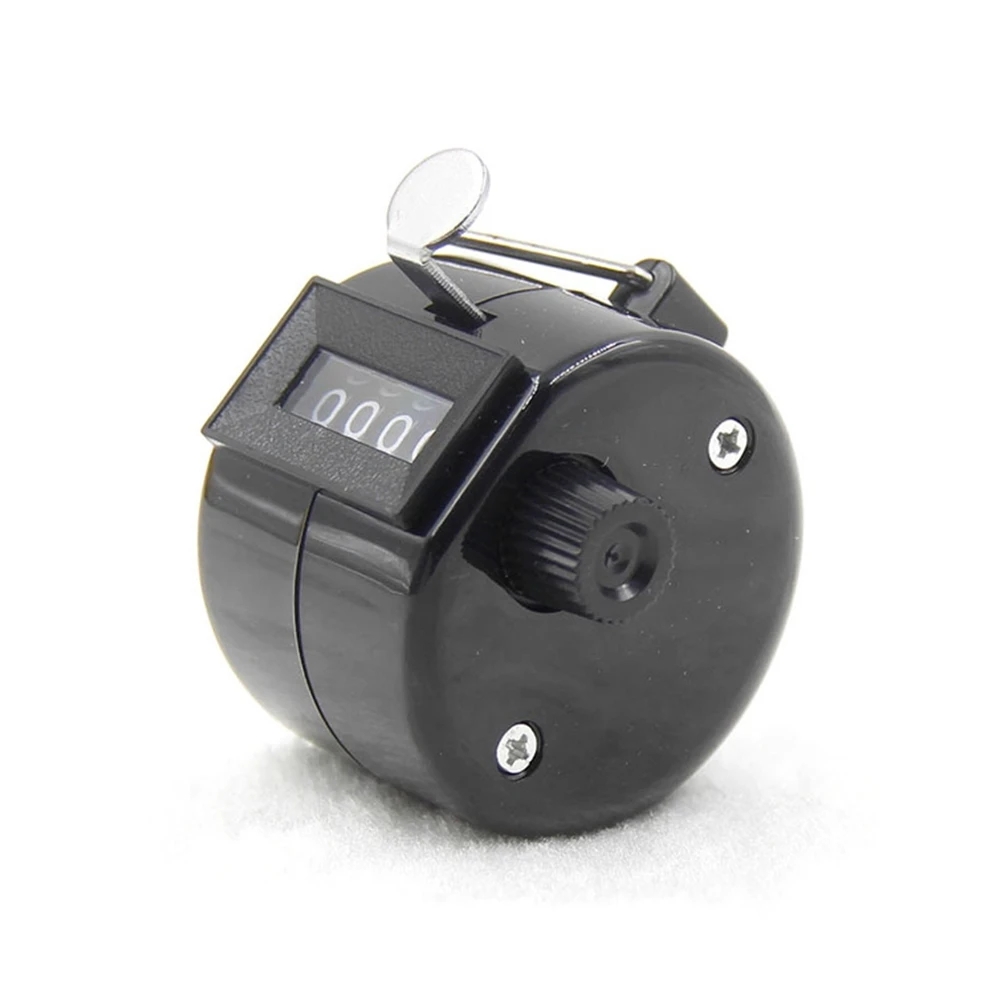 4 Digit Number Counters Plastic Shell Hand Finger Display Manual Counting Tally Clicker Color Shell Timer Soccer Golf Counter