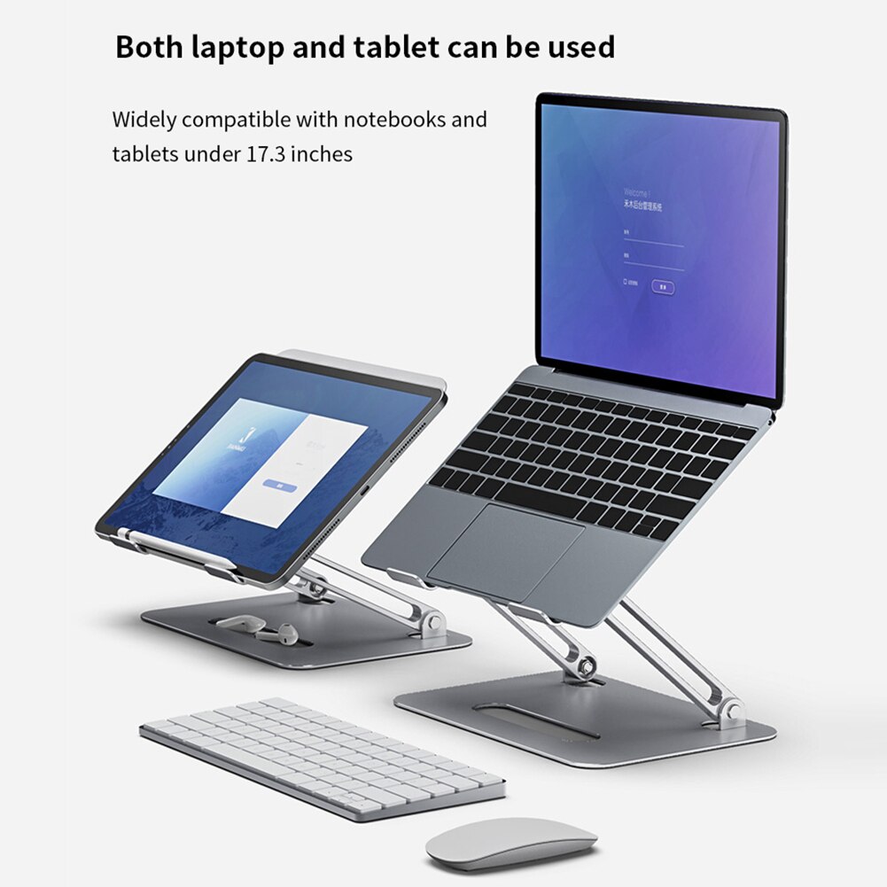 Foldable Laptop tablet Stand With Cooling Fan Heat Dissipation Aluminum For Desktop MacBook Air Pro Stand Notebook Holder Cooler