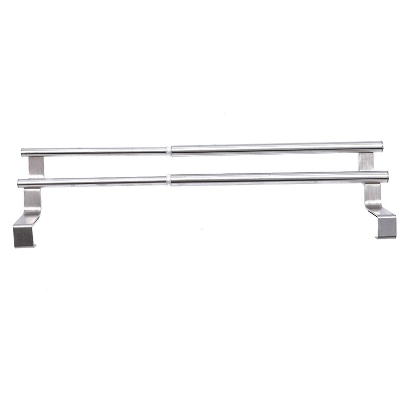 Keuken Handdoek Houder Expandable Badkamer Handdoek Bar Rvs Opslag Hanger Rack Deur Haak Plank Badkamer Accessoires: Default Title