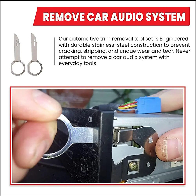 20 szt. Zestaw narzędzie robić usuwania radia samochodowego automatyczny audio odtwarzacz CD DVD nawigacja wnętrze demontaż narzędzie robić naprawy