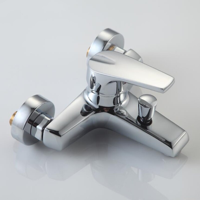 Wall mounted bathtub faucet waterfall bath faucet brass chrome finish bath shower mixer and cold water mixer