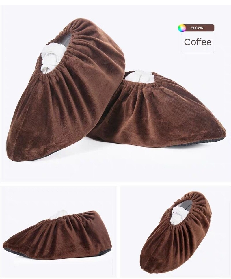 Fundas reutilizables portátiles para zapatos, protectores de franela antideslizantes, antipolvo, lavables, elásticos, organizadores de calzado, 1 par