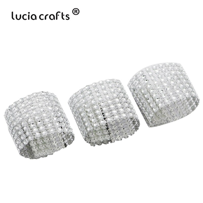 5/10 stücke 13cm * 4cm Gold Silber Strass Kette Gittergewebe wickeln Band Tüll Kristall Rolle Klebeband DIY Kuchen hochzeit Dekorationen 030007021: Farbe 2 / 10Stck