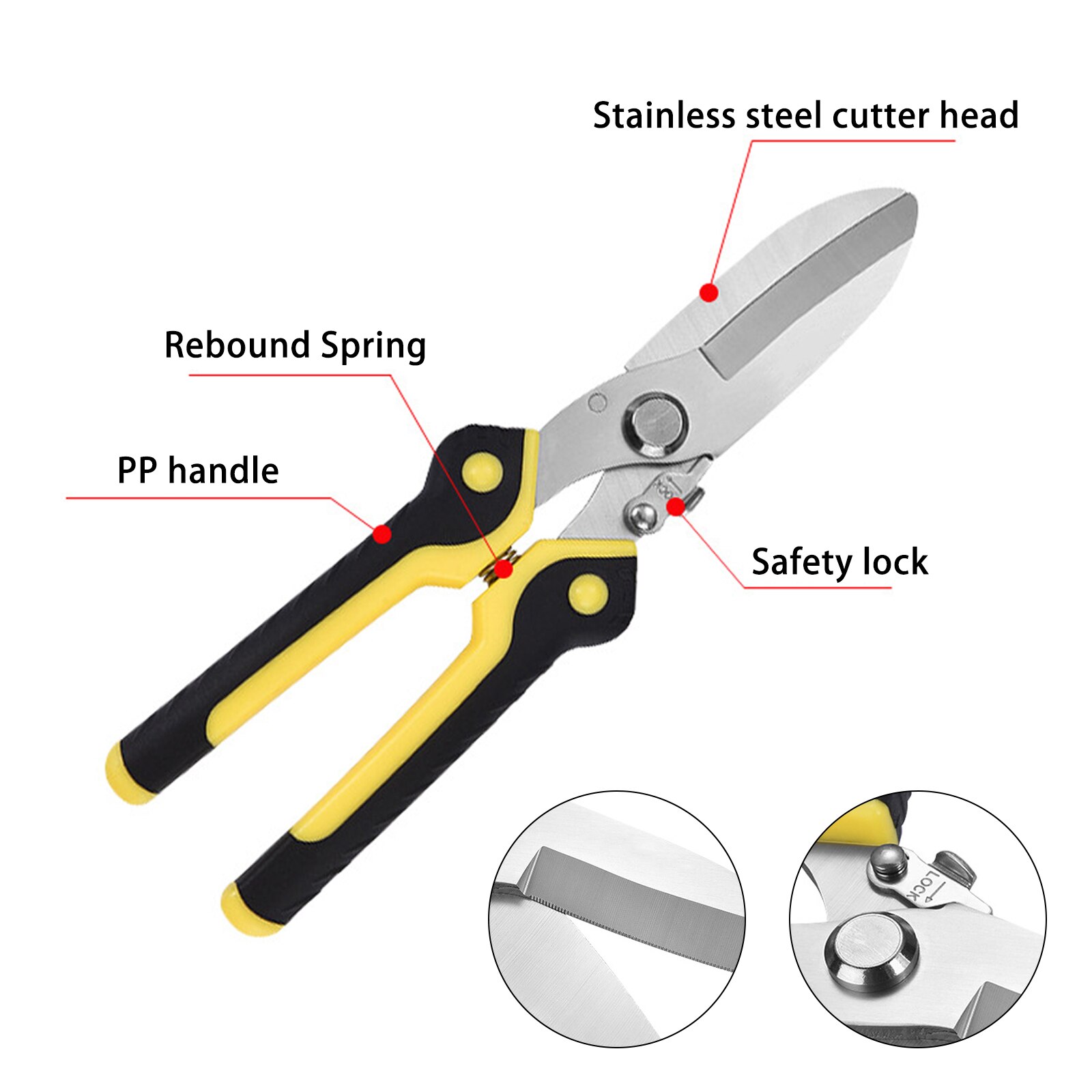 23cm Electrician Scissors Sheet Jagged Shears Aviation Scissors Home Iron Sheet Shears Ndustrial Trunking Shears