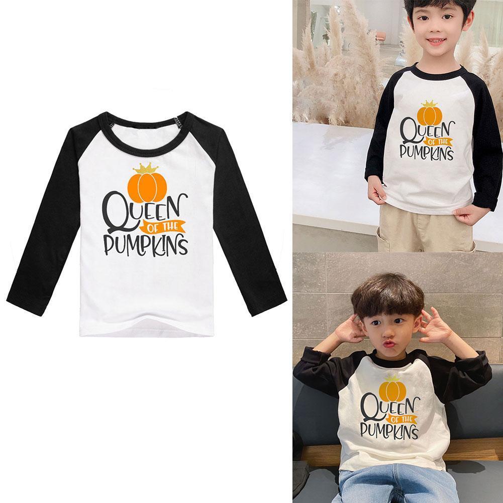 Halloween Kleding Bebes Gedrukt Korte Mouwen T-shirt Meisje Baby Jongens Party Voor Kinderen Verjaardag Baby Kostuums Sets J1X0