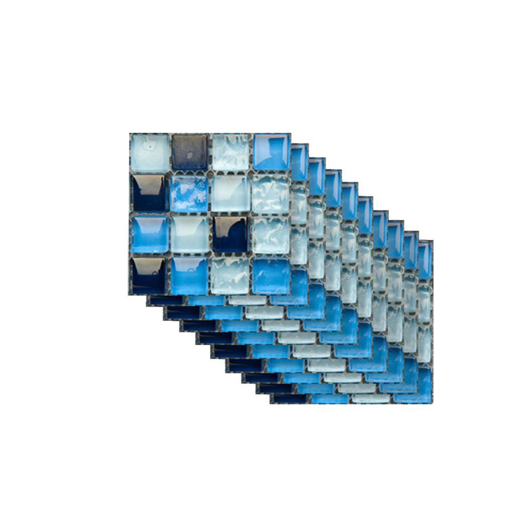 Tile sticker 10PCS Self-adhesive Bathroom Kitchen Decor Home Wall 3D Tile Sticker modern minimalist style bedroom walls sticker: B