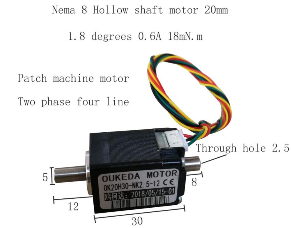 20 hollow shaft motor 30mm mounter motor 20 hollow shaft stepper motor long shaft shaft inner hole 2.5