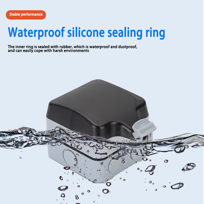 Outdoor Waterproof Rainstorm Proof IP66 Fully Shielded Socket Junction Box Exposed Anti Leakage Protection Power Socket Box